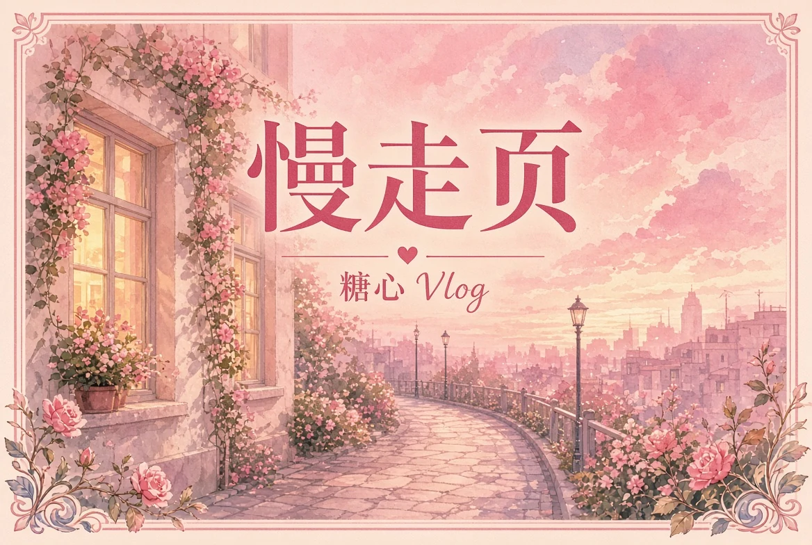 慢走页主题原创影像插画